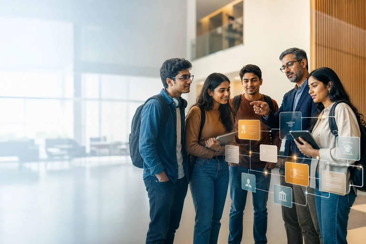 A connected campus network of admissions, curriculum, credits, examinations and credentials